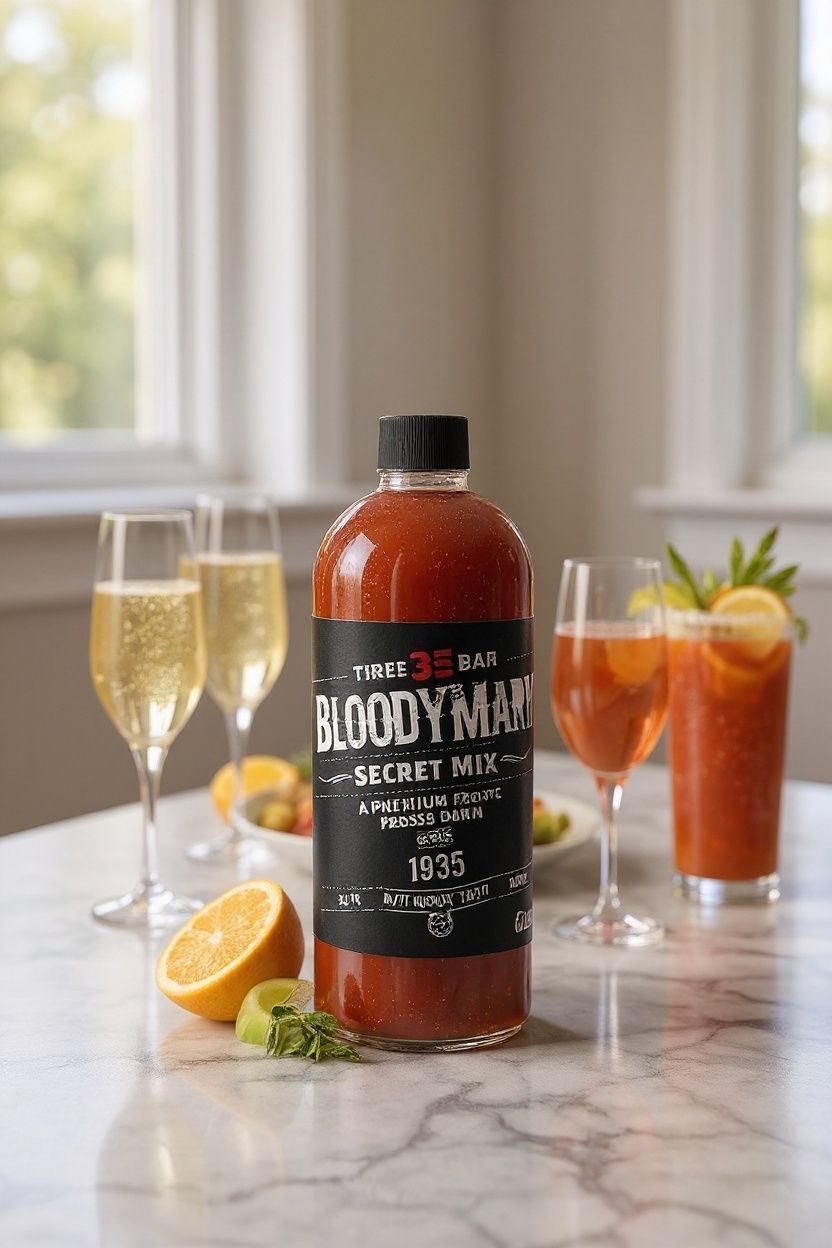 Gluten free Bloody Mary mix served in a tall glass